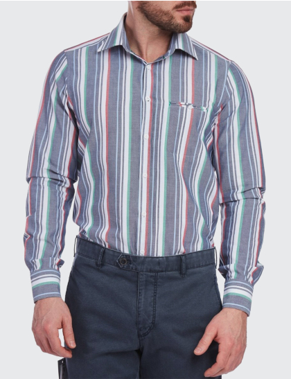 W. Wegener 5951 bleumarin slim fit férfi ing