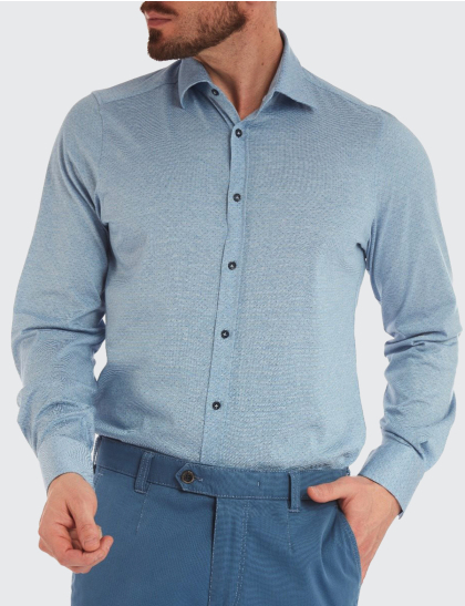 W. Wegener 5976 kék slim fit férfi ing