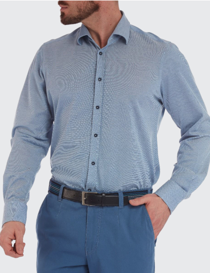 W. Wegener 5979 kék slim fit férfi ing