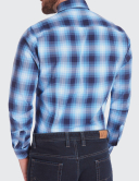 W. Wegener 6953 kék slim fit férfi ing
