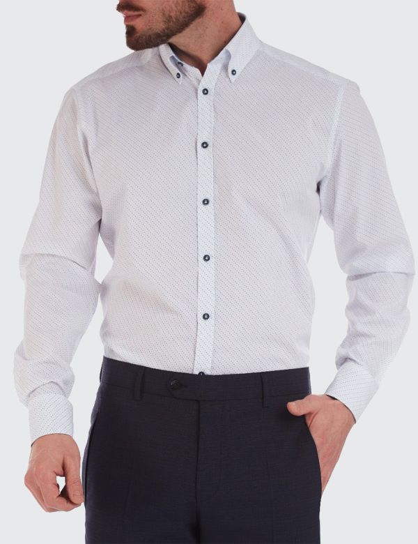 W. Wegener 5966 fehér modern fit férfi ing