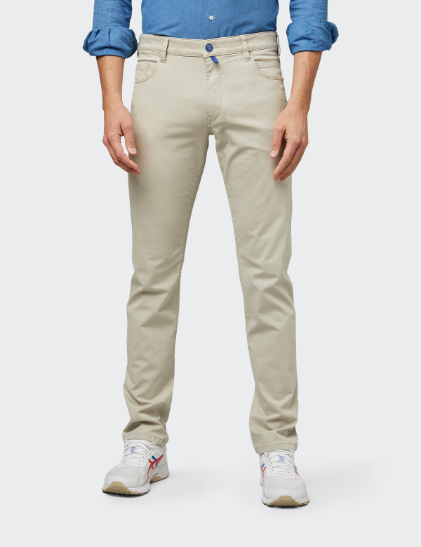 Meyer Slim 6172/32 bézs férfi nadrág