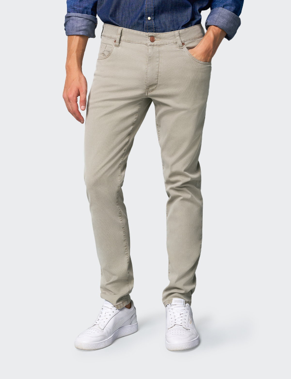 Meyer Slim 6186/33 bézs férfi nadrág