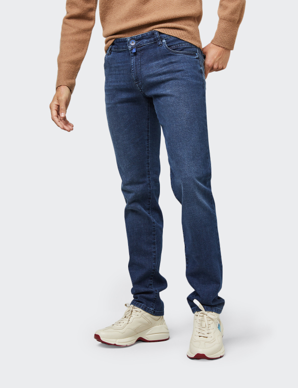 M|5 by Meyer Slim 6205/20 sötét kék férfi nadrág