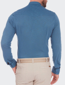 W. Wegener 5957 kék slim fit férfi ing