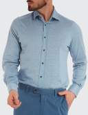 W. Wegener 5976 kék slim fit férfi ing