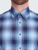 W. Wegener 6953 kék slim fit férfi ing