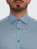 W. Wegener 5976 kék slim fit férfi ing