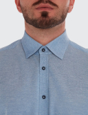 W. Wegener 5979 kék slim fit férfi ing