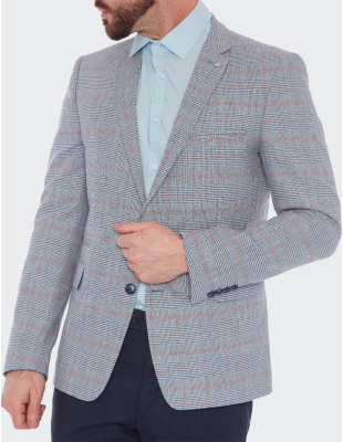 W. Wegener Nelson 2s 5798 kék férfi zakó