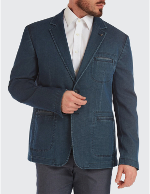 W. Wegener Kenny 2s 5875 kék férfi zakó