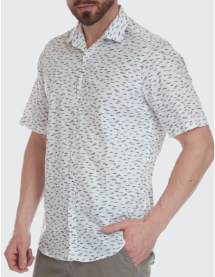 W. Wegener 5970 kék slim fit férfi ing